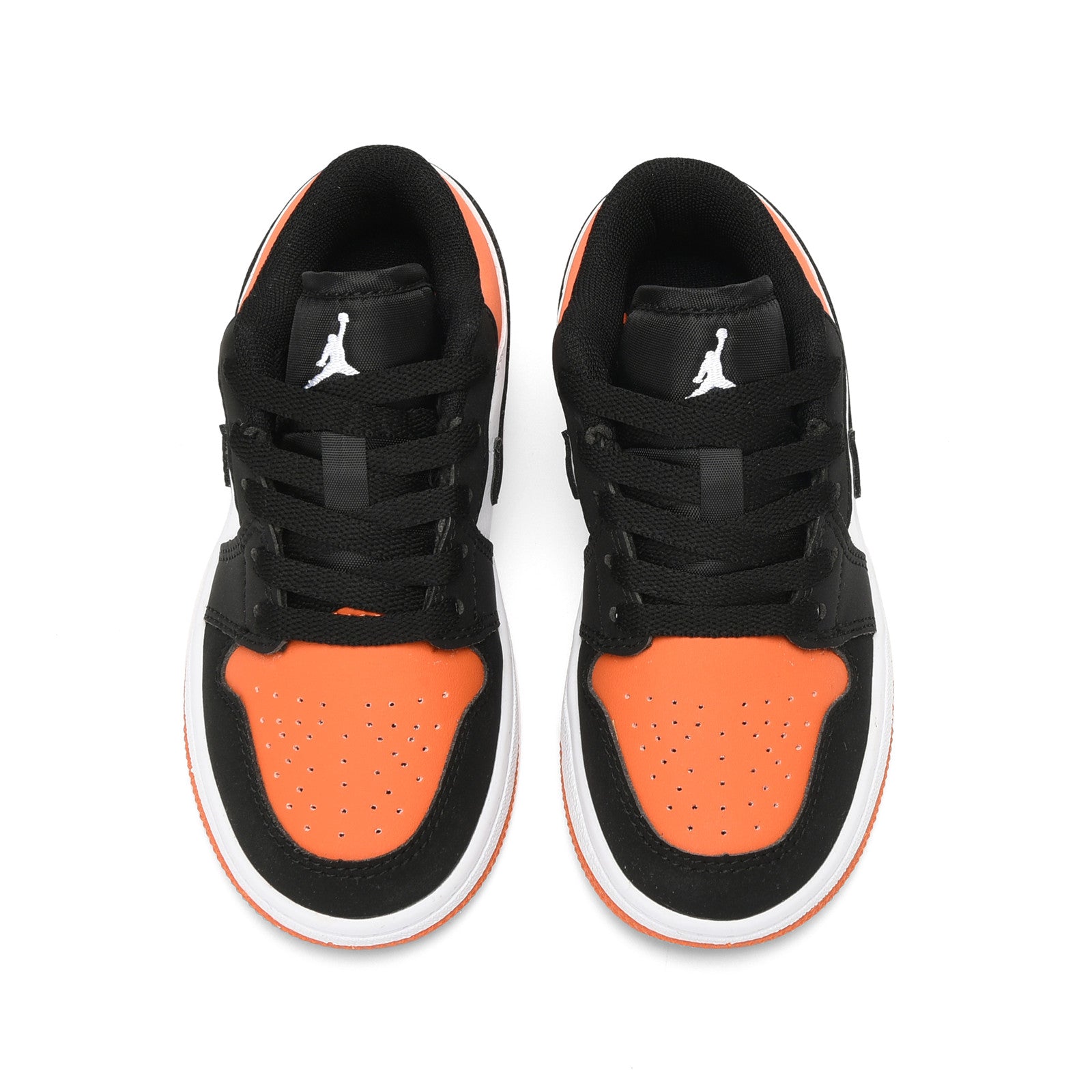 Qiaoyi low-top shoelaces" white, black, orange"
