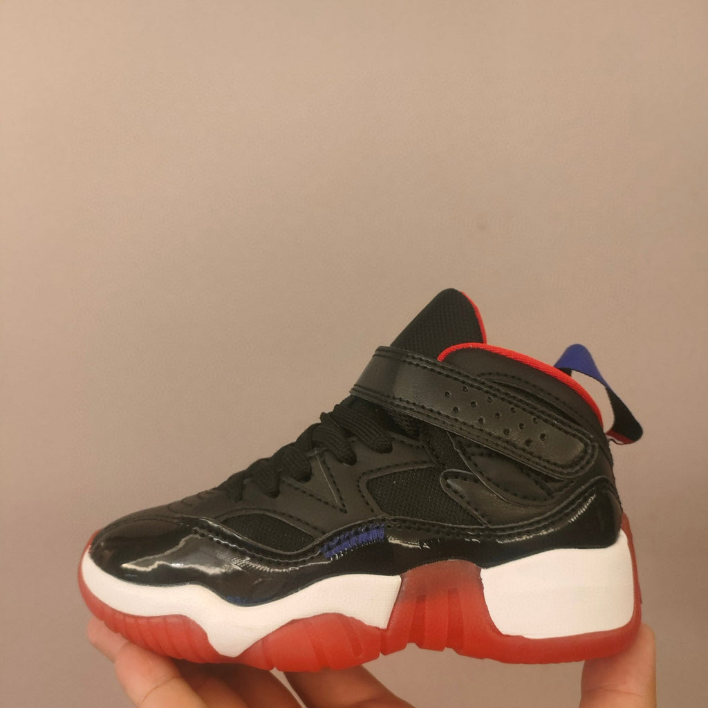 Jordan 612 single buckle children's shoes" black, orange"