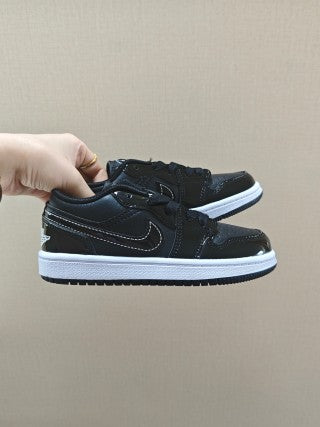 Qiao Yizhuan G version low-top children's lace-up sports shoes" black"