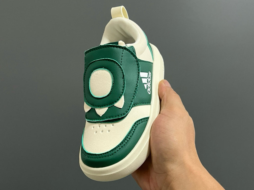 Adidas Little Dragon joint Velcro children's shoes" cream, green"