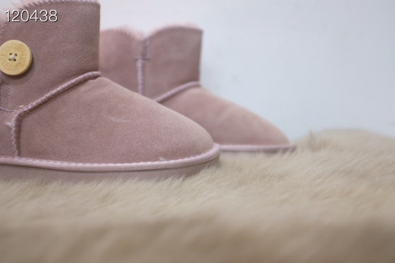 UGG mahogany buckle children's snow boots"  pink"