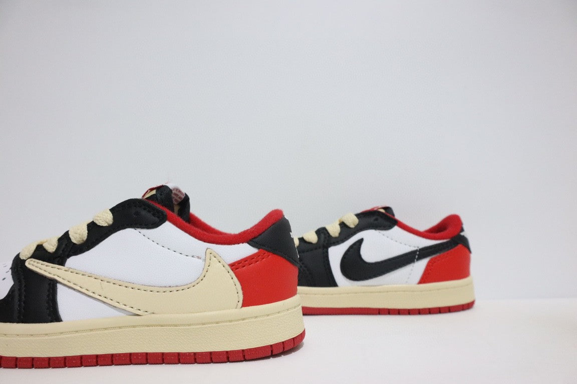 Jordan low-top hook series" white, black, cream ,red'