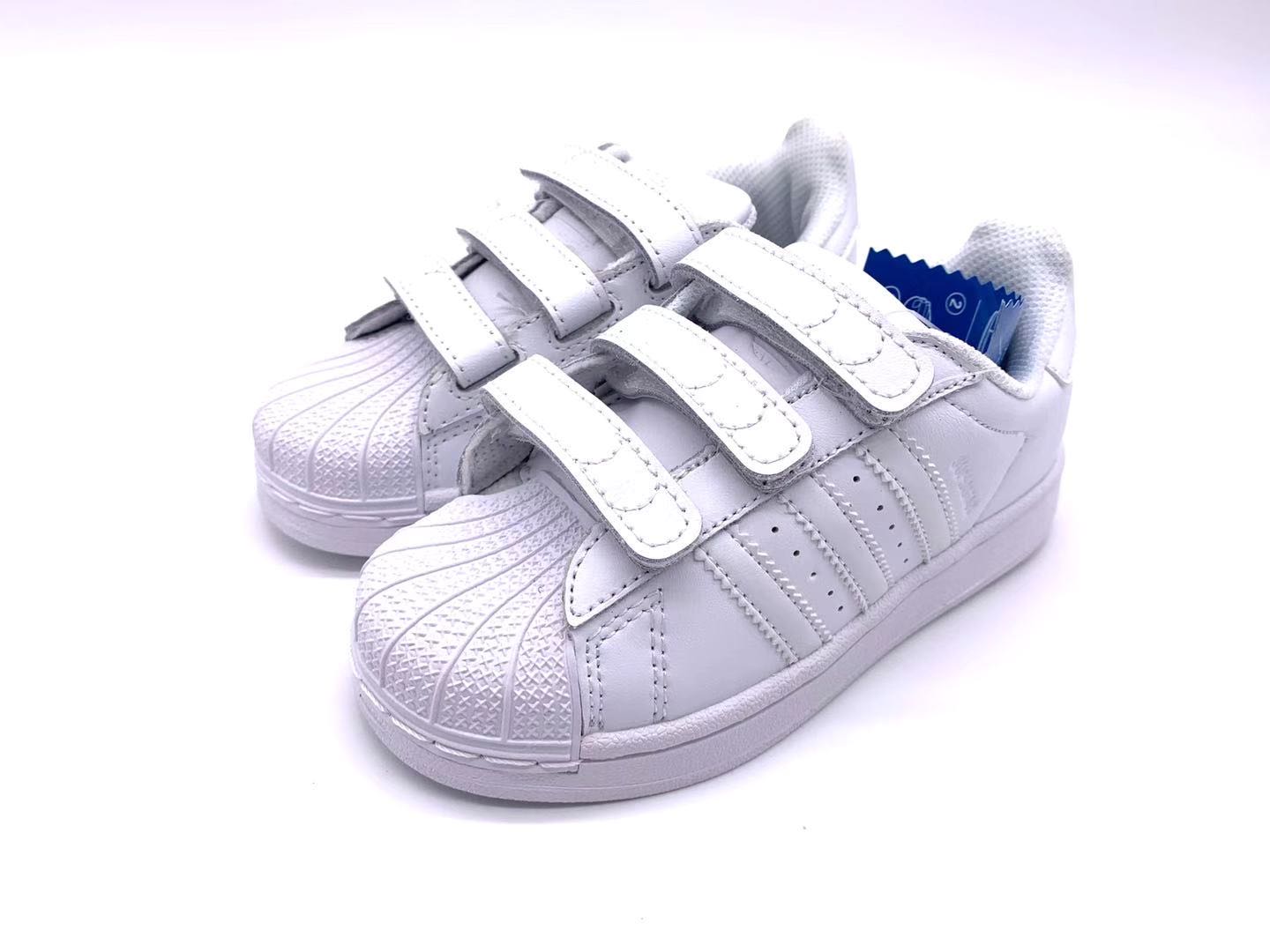 Adidas classic shell toe children's shoes" white"