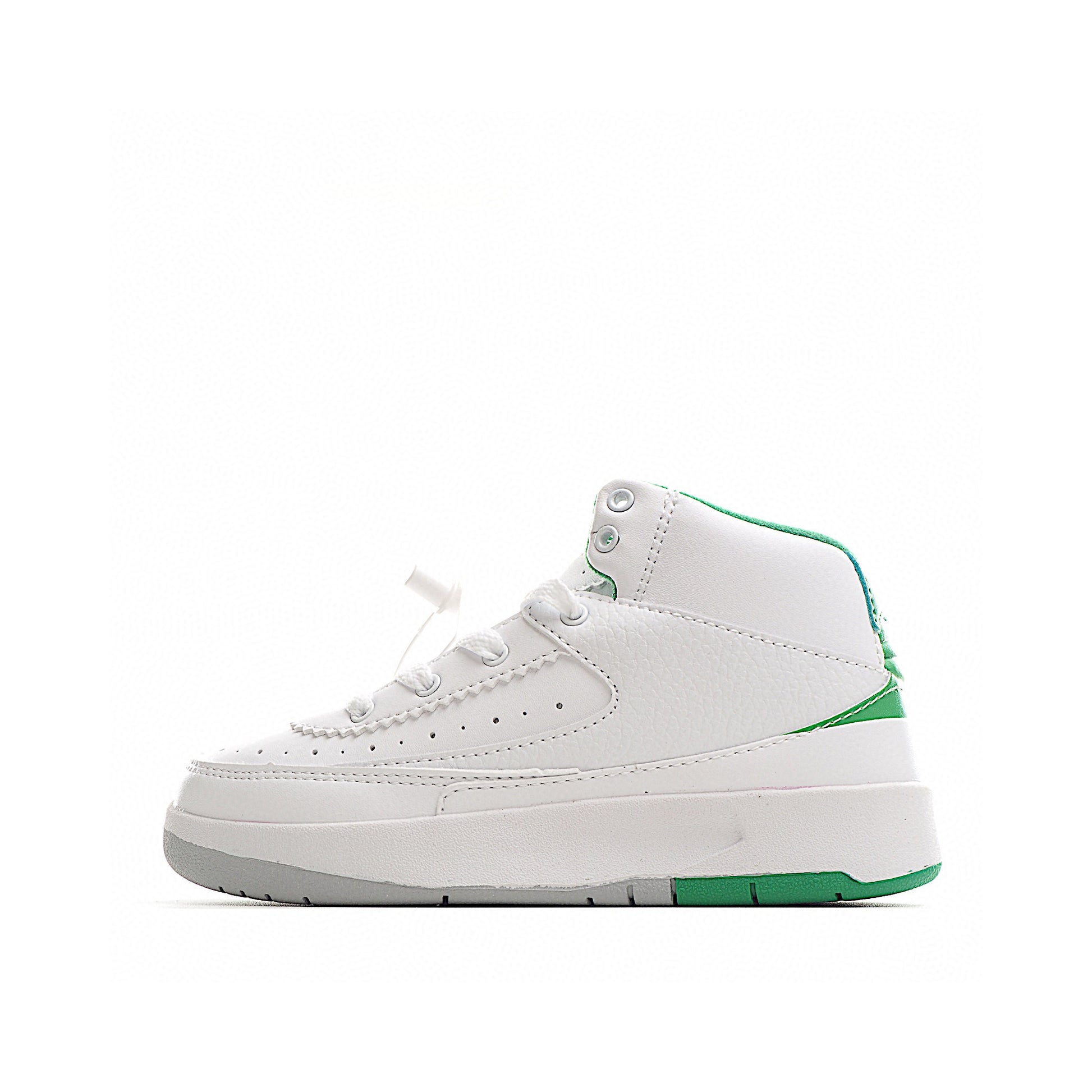 Jordan 2 retro running shoes for kids " white, green"