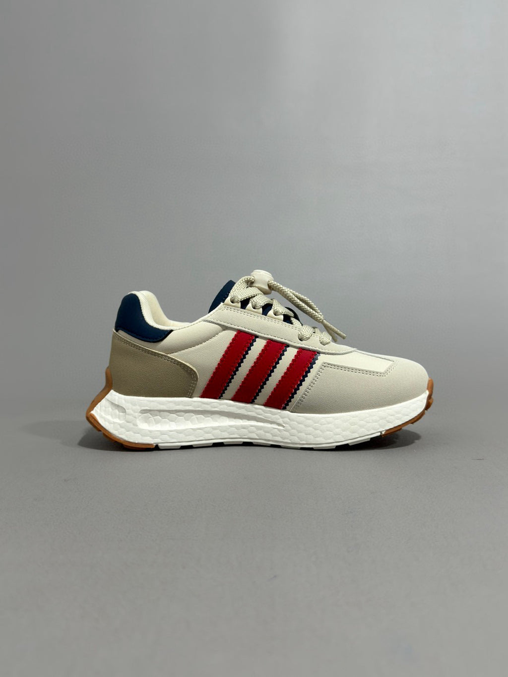 Adidas Popcorn Running Shoes" gray, white, red"