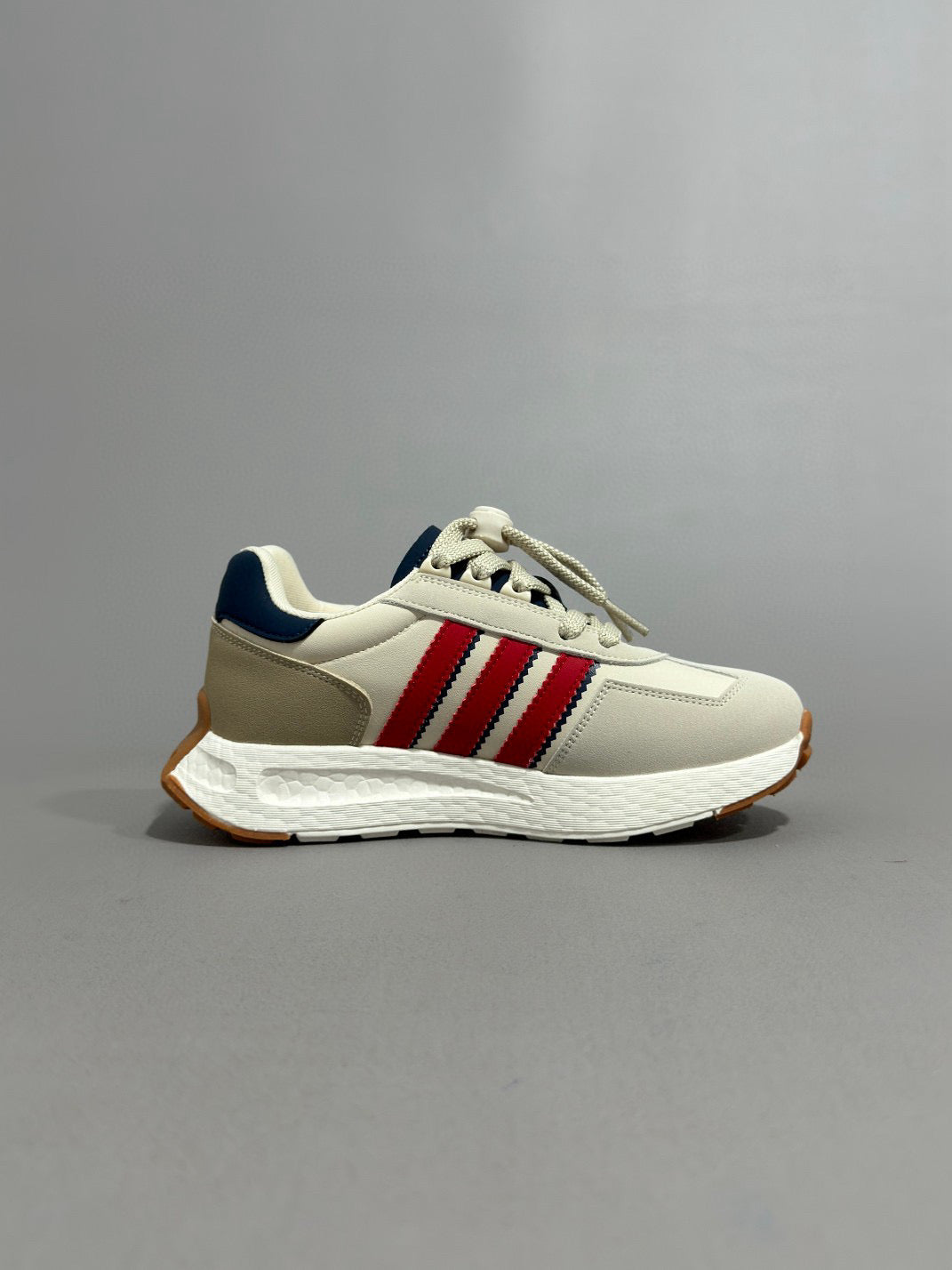 Adidas Popcorn Running Shoes" gray, white, red"
