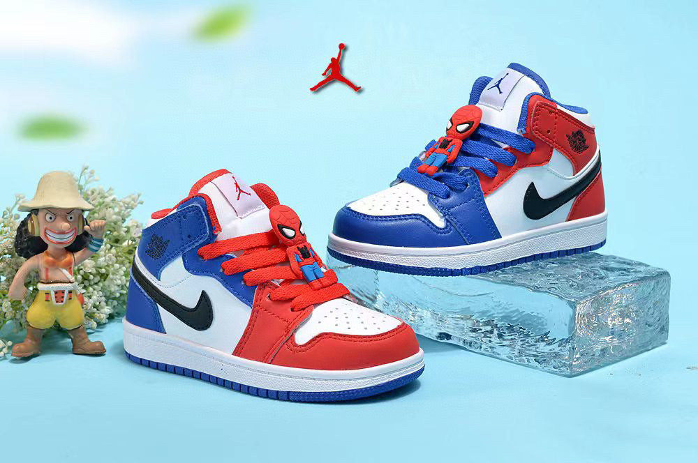 Jordan cartoon doll version children's shoes" blue, red"