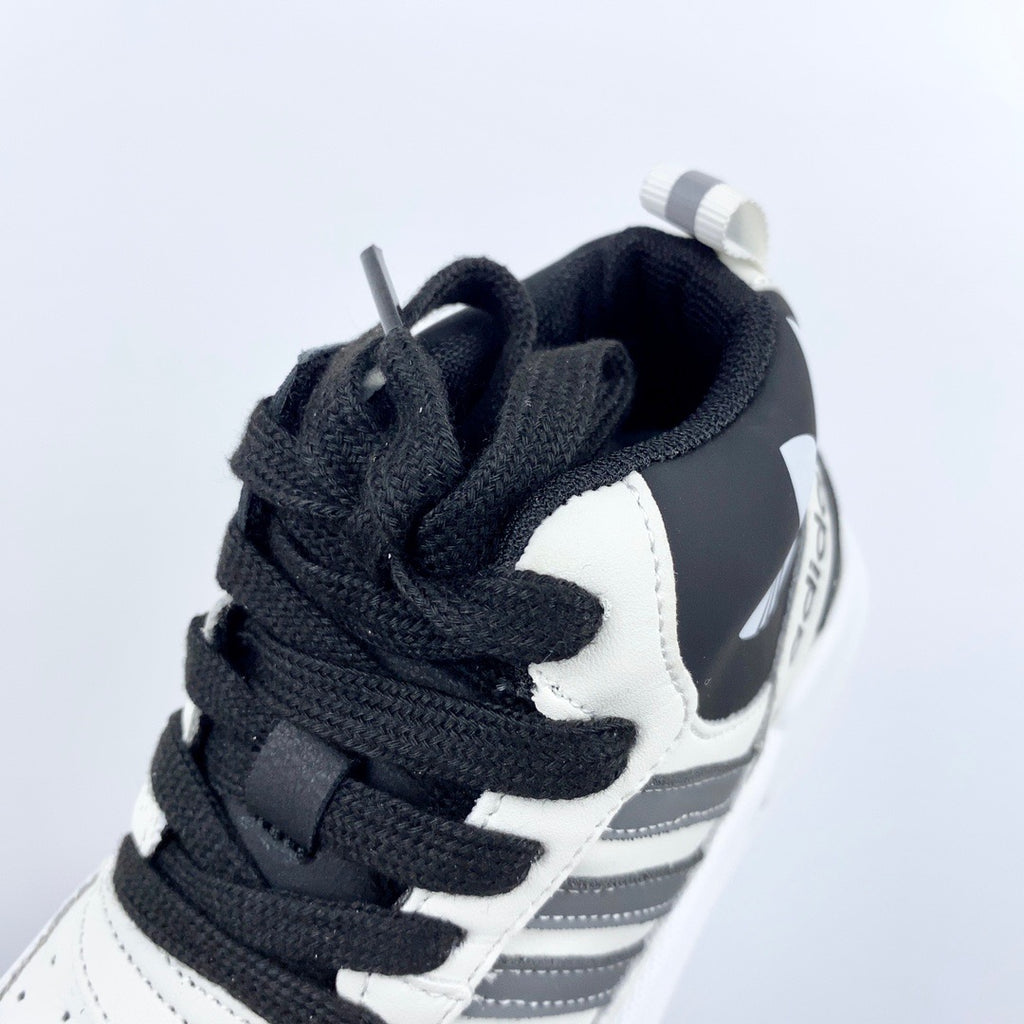 Adidas mid-section sneakers" white, black"