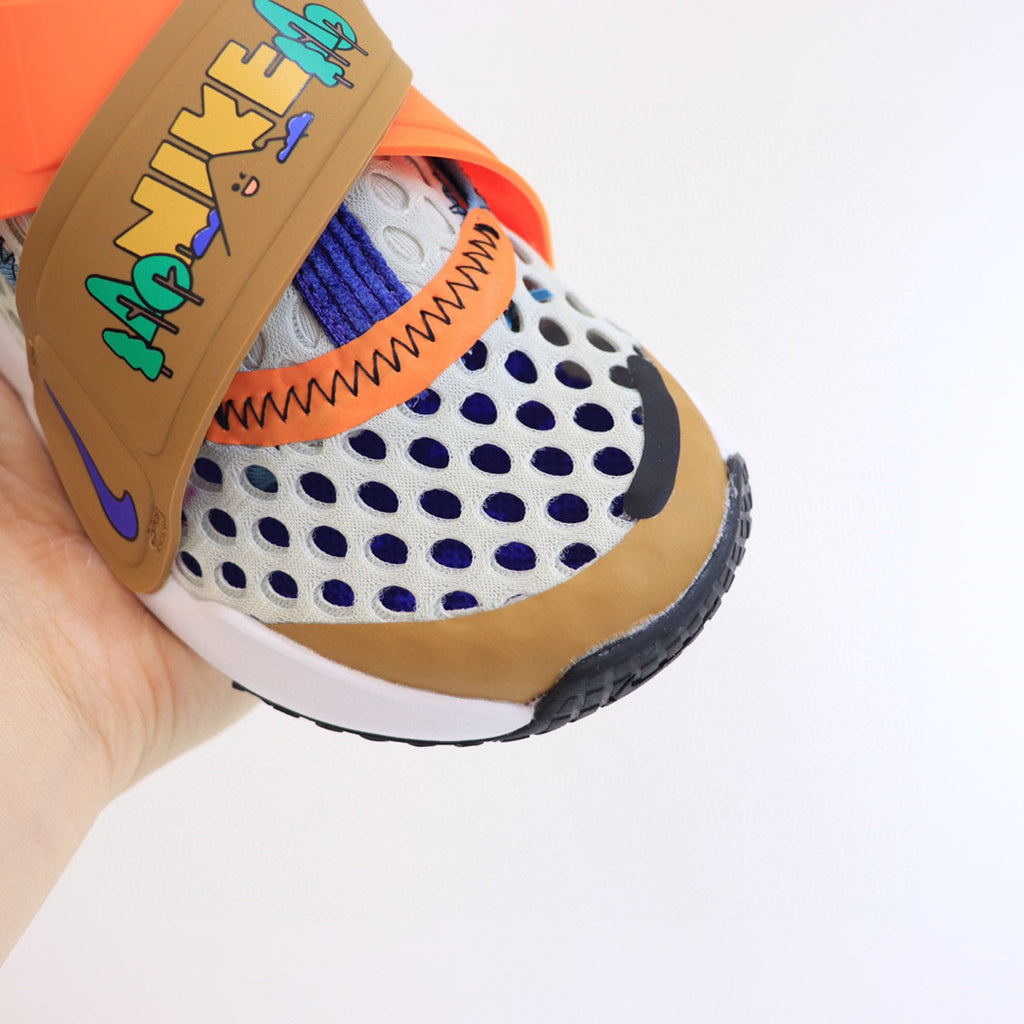 Nike Little UFO Large Mesh Velcro Children's Shoes" white, beige, orange"