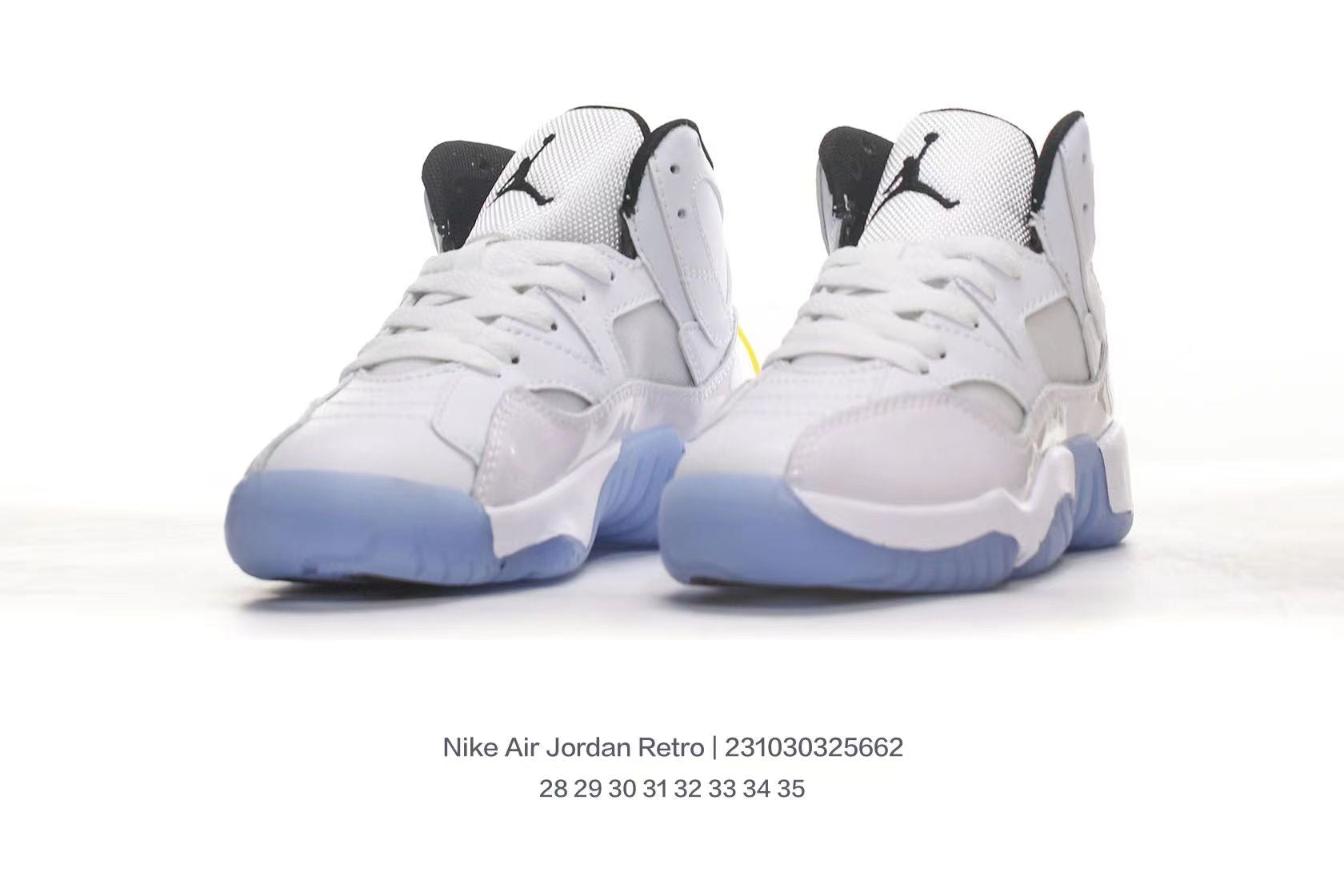 Jordan 612 series" white, light grey, blue"