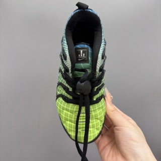 Nike AIR MAX plus full-length air cushion"  lime green, & light blue"
