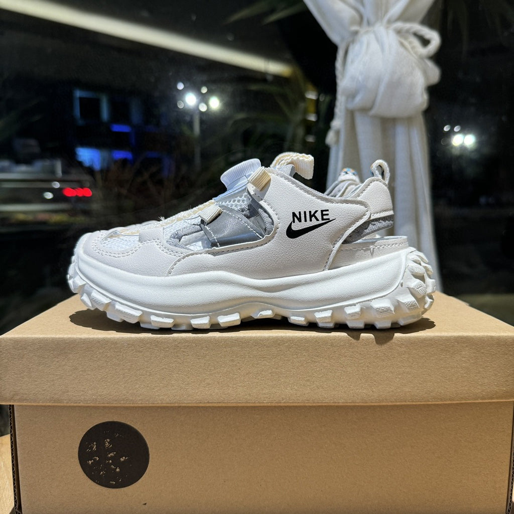 Nike sandals" white, light blue"