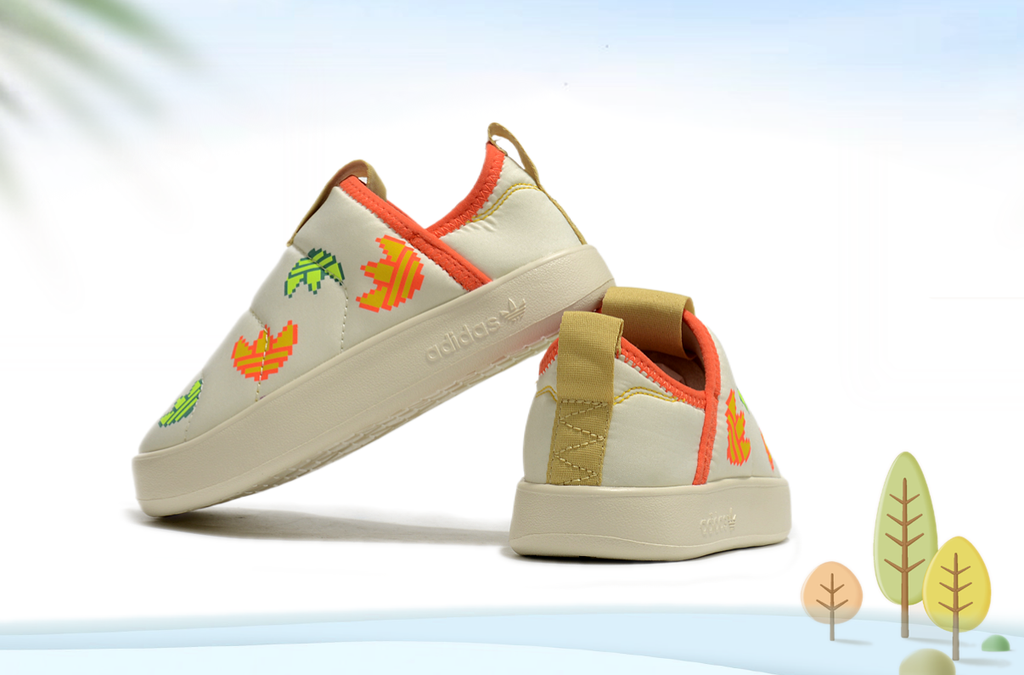 Adidas 360C velvet children's shoes " cream, orange"