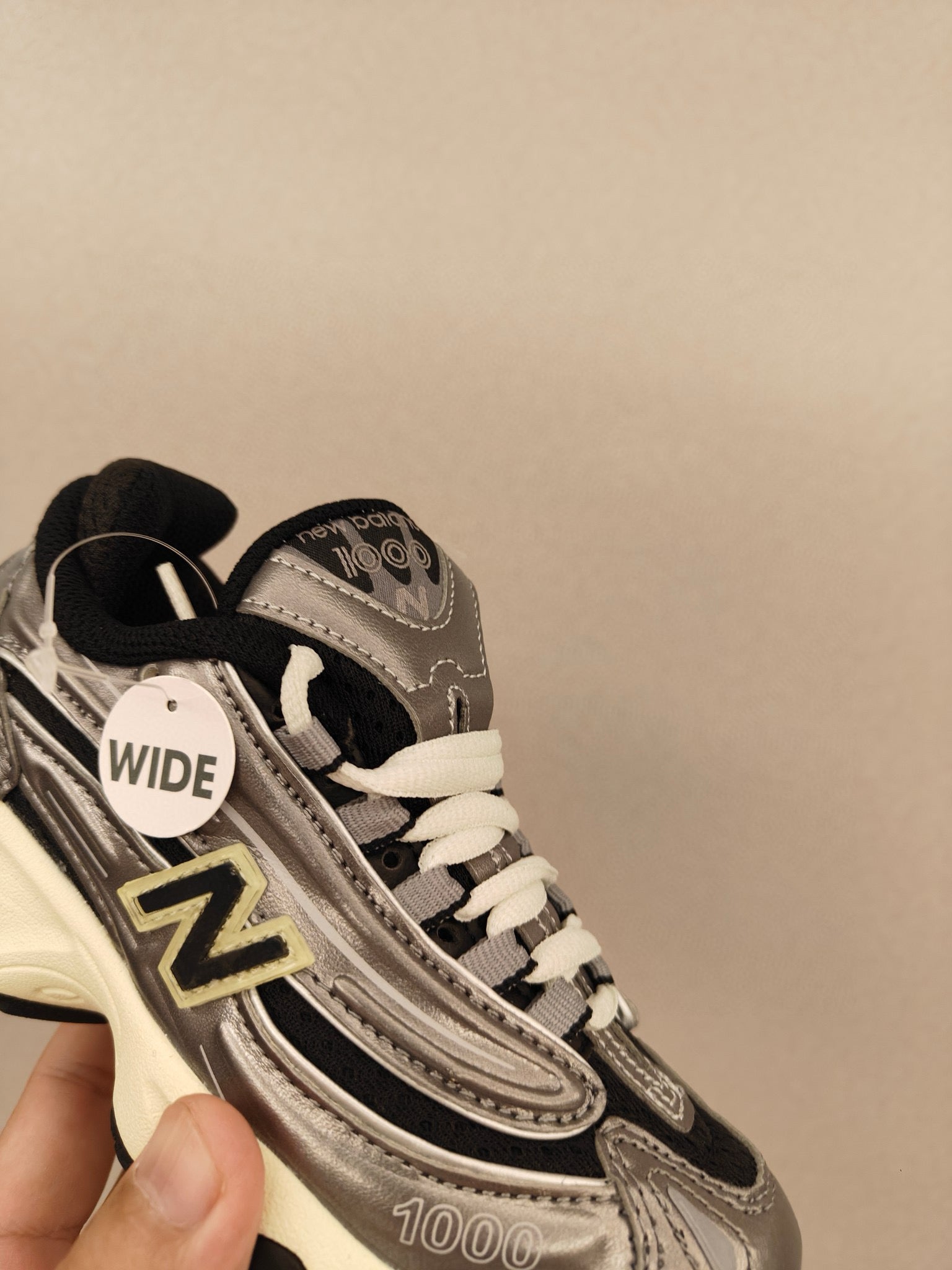 NB1000 lace-up children's shoes" silver"
