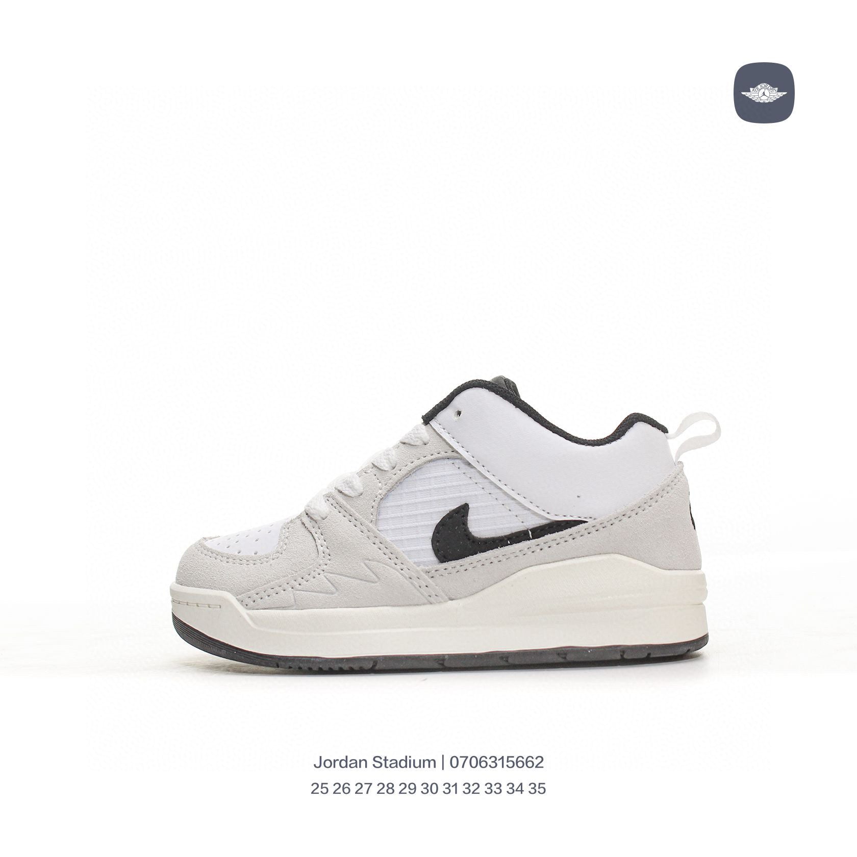 Jordan Stadium sneakers for kid" white, light gray"