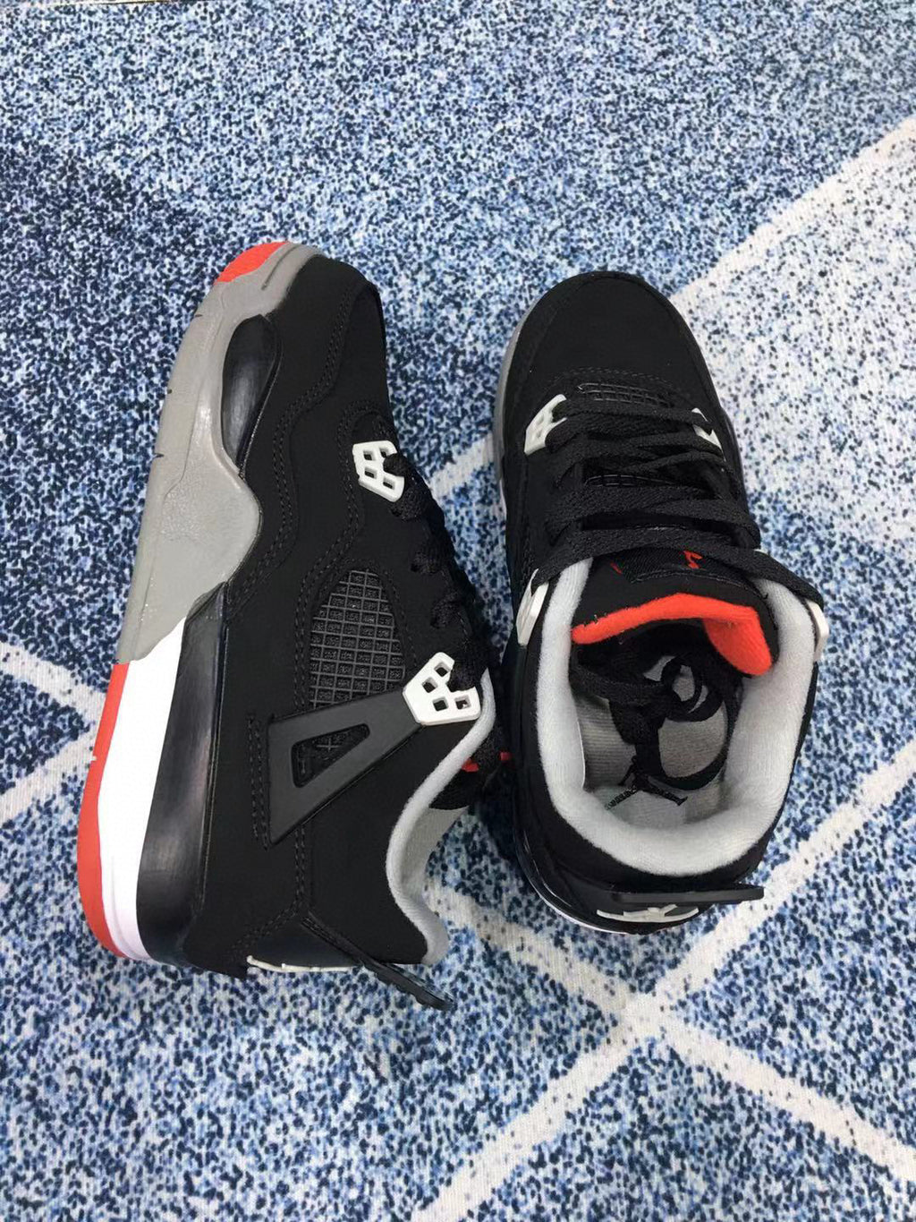 Jordan 4 children's sports shoes" black"