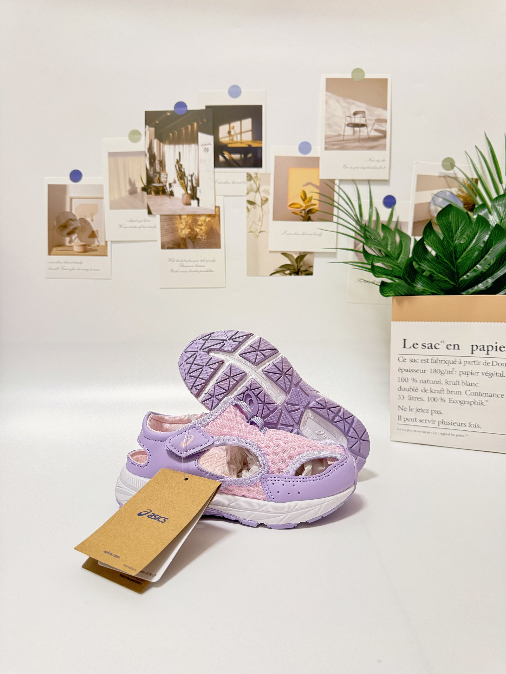 YSS new Velcro sandals" light purple"