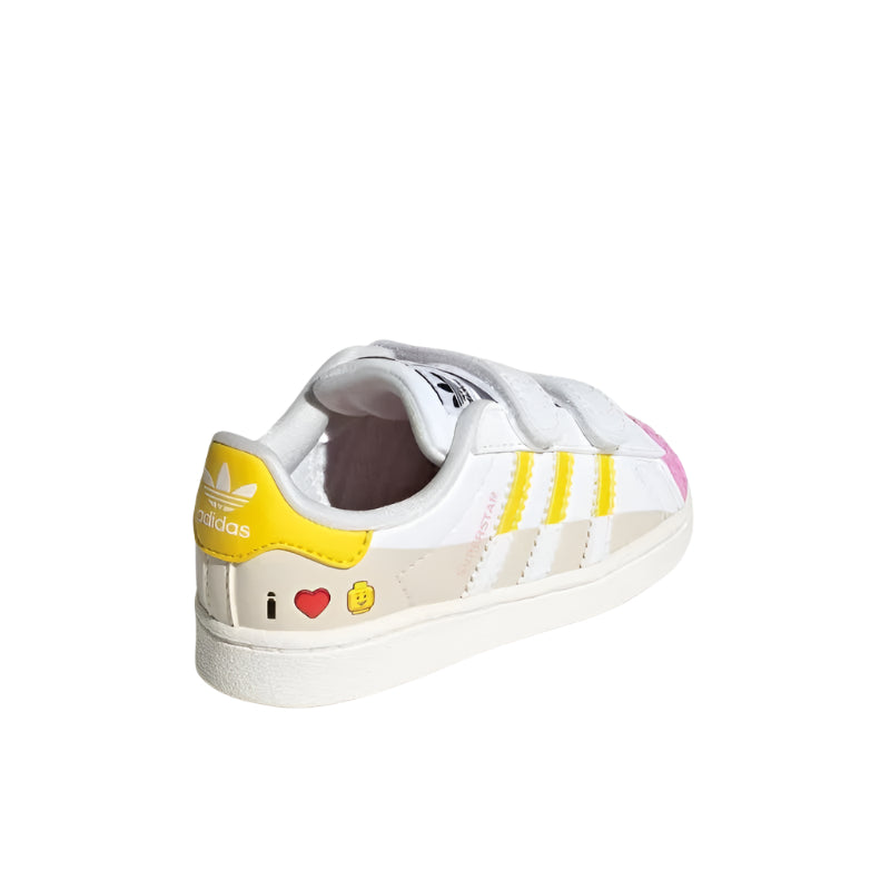 Adidas classic shell toe children's shoes" white, pink"
