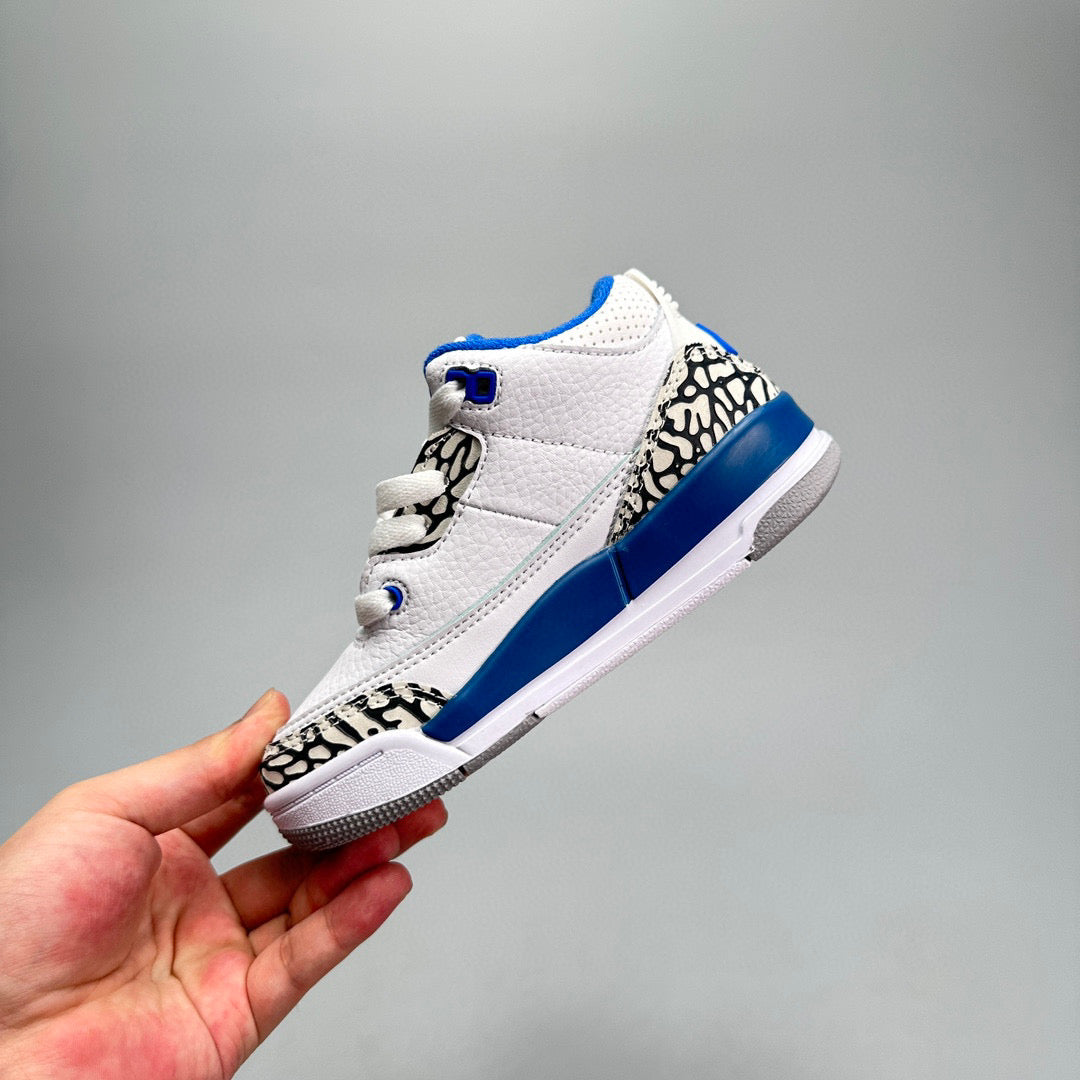 Jordan 3 children's shoes" white, blue"