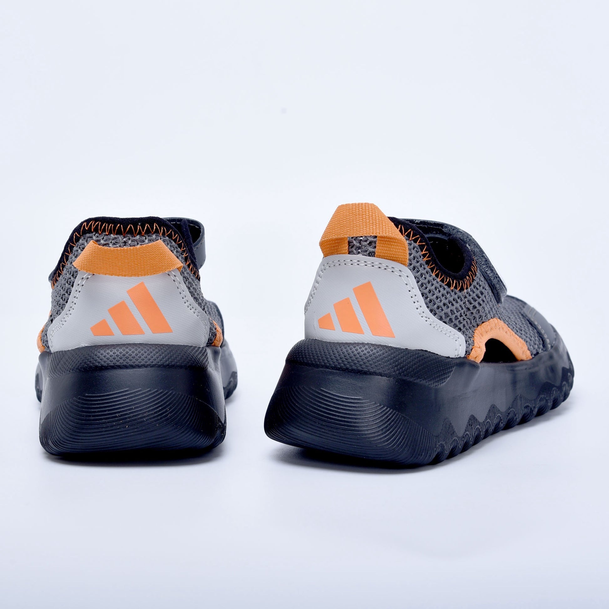 Adidas mesh single buckle sandals "black"