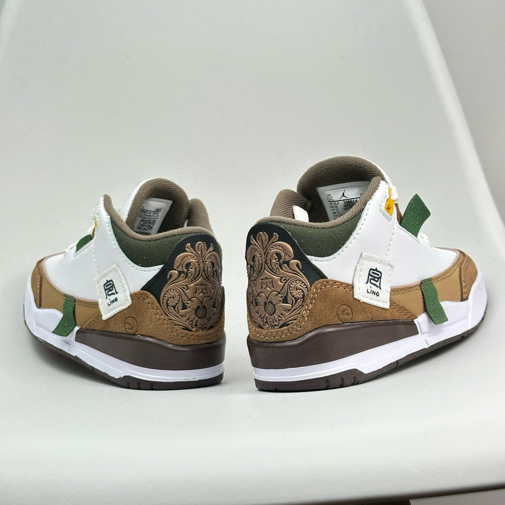 Jordan 3 children's shoes" white, brown"