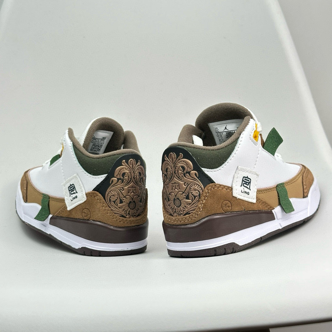 Jordan 3 children's shoes" white, brown"