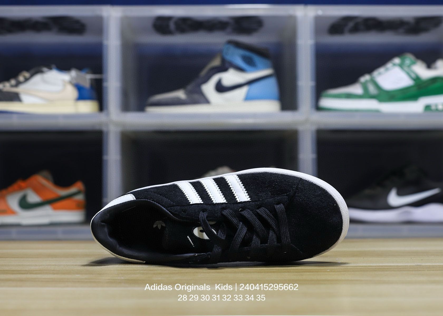 Adidas clover pig leather sneakers " black"