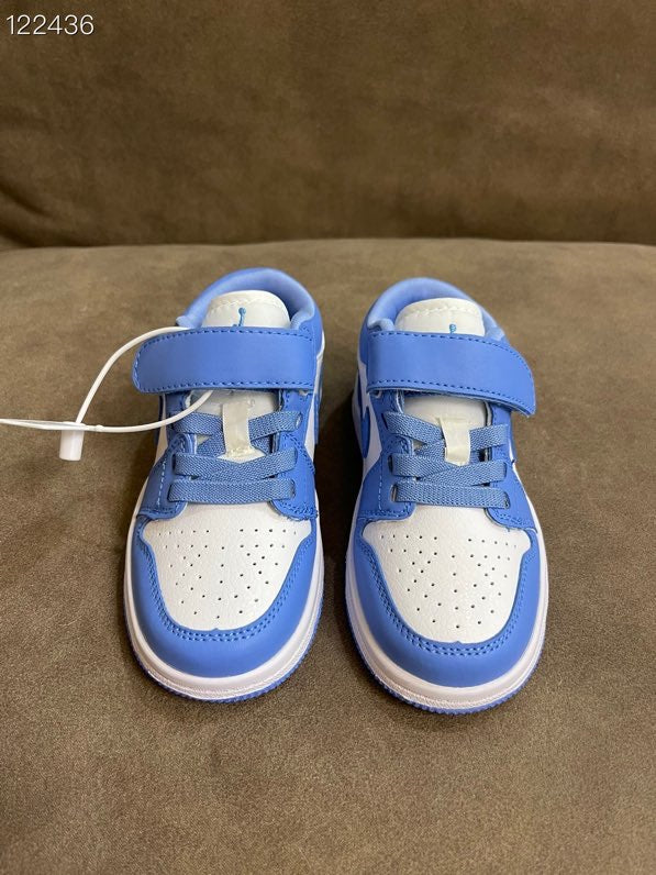 AIR JORDAN 1 low-top Velcro" white, blue"