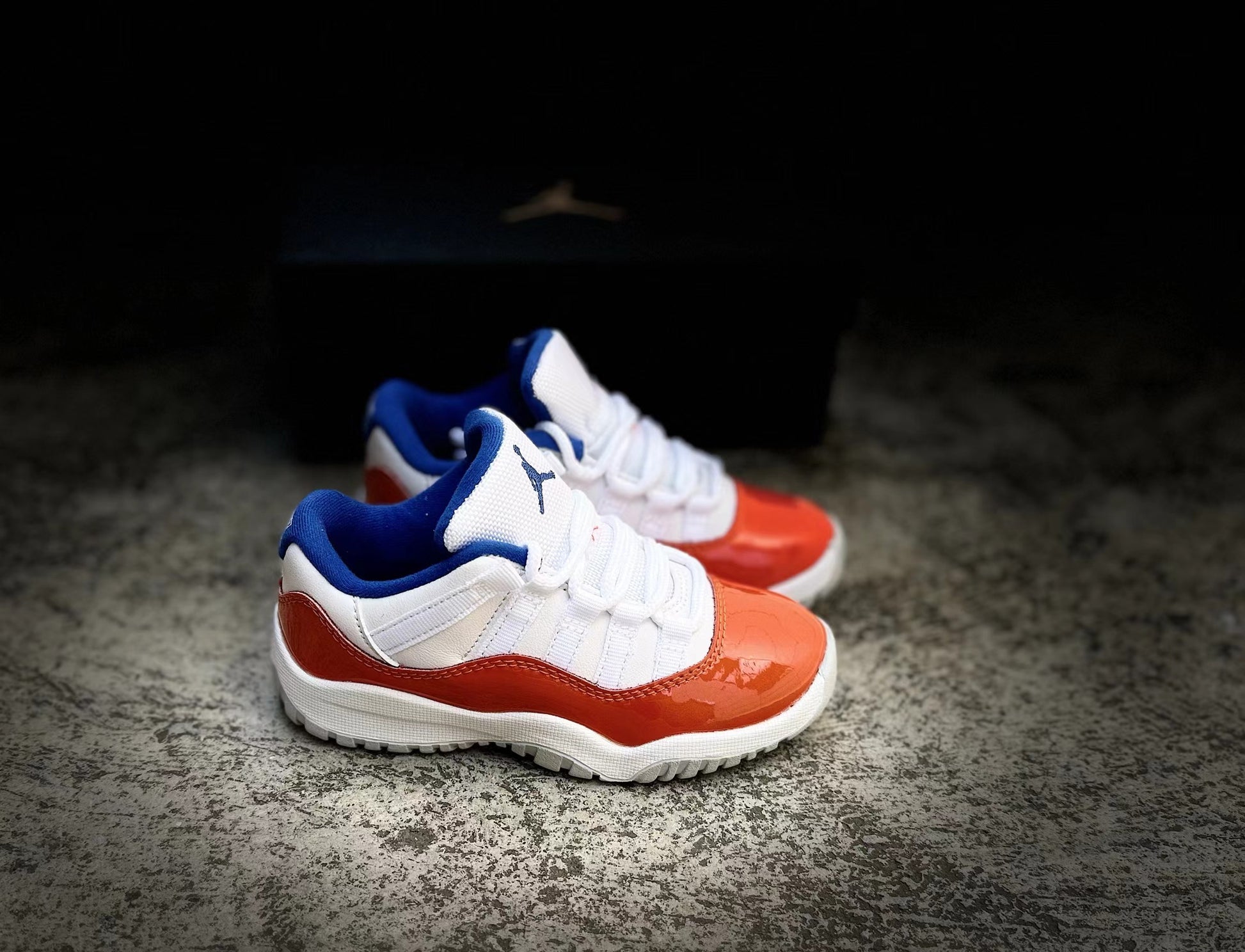 White orange blue