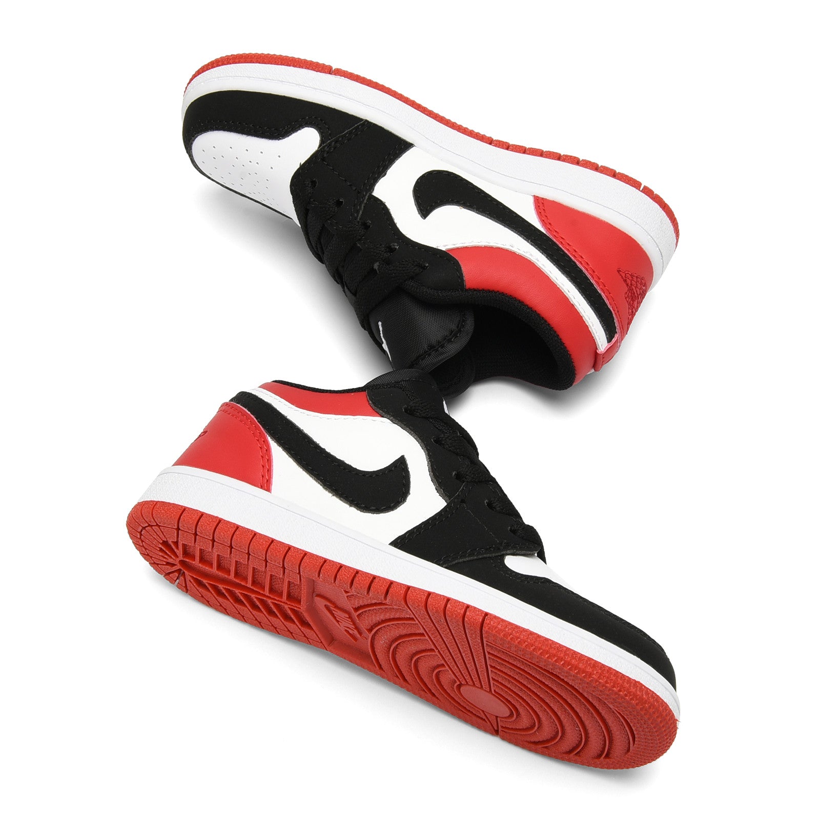 Qiaoyi low-top shoelaces" white, black, red"