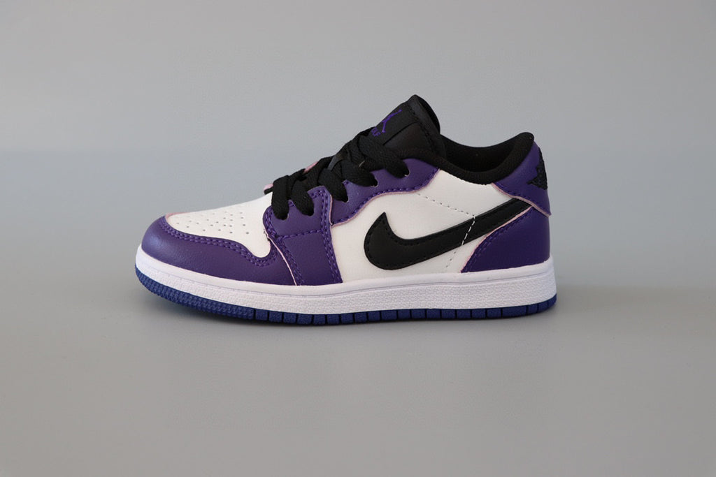 Joe 1 original low-top sneakers" White, black, purple"