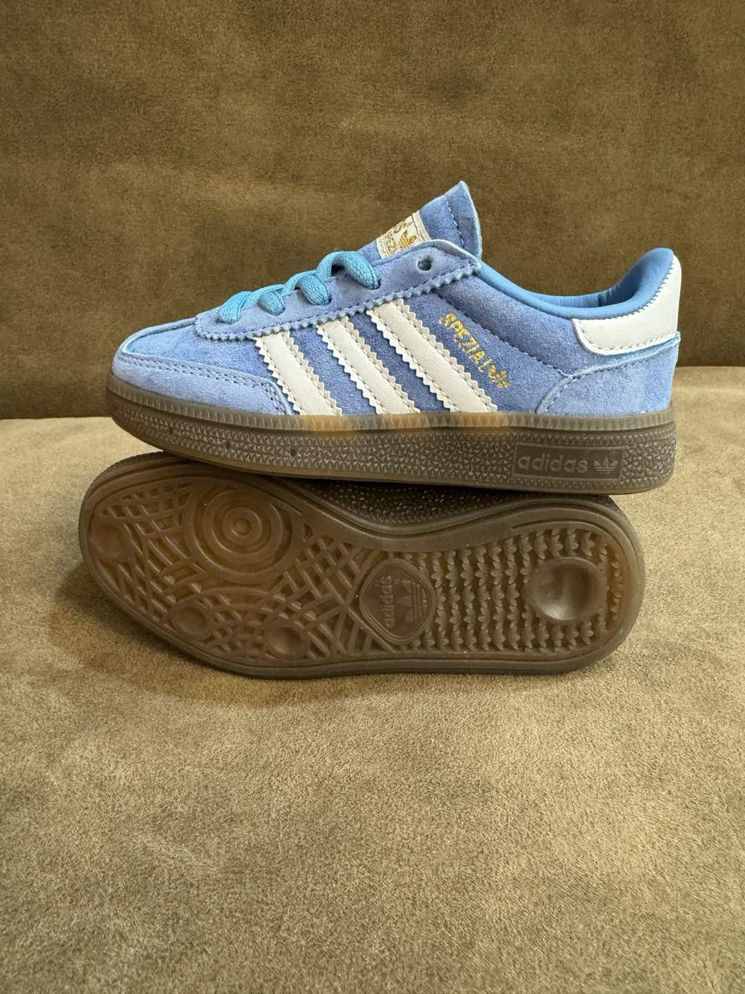 Adidas training 3 generation pig leather children's shoes" blue"