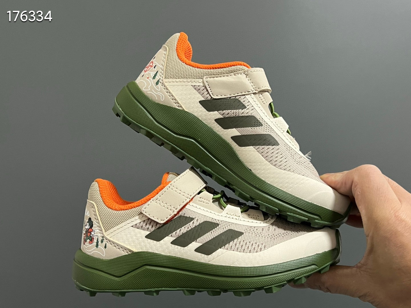 AD Lego joint outdoor lightweight children's sports shoes" gray, green"