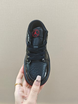 Qiao Yizhuan G version low-top children's lace-up sports shoes" black"