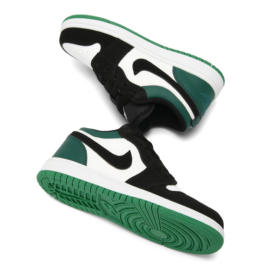 Qiaoyi low-top shoelaces" black, white, green"