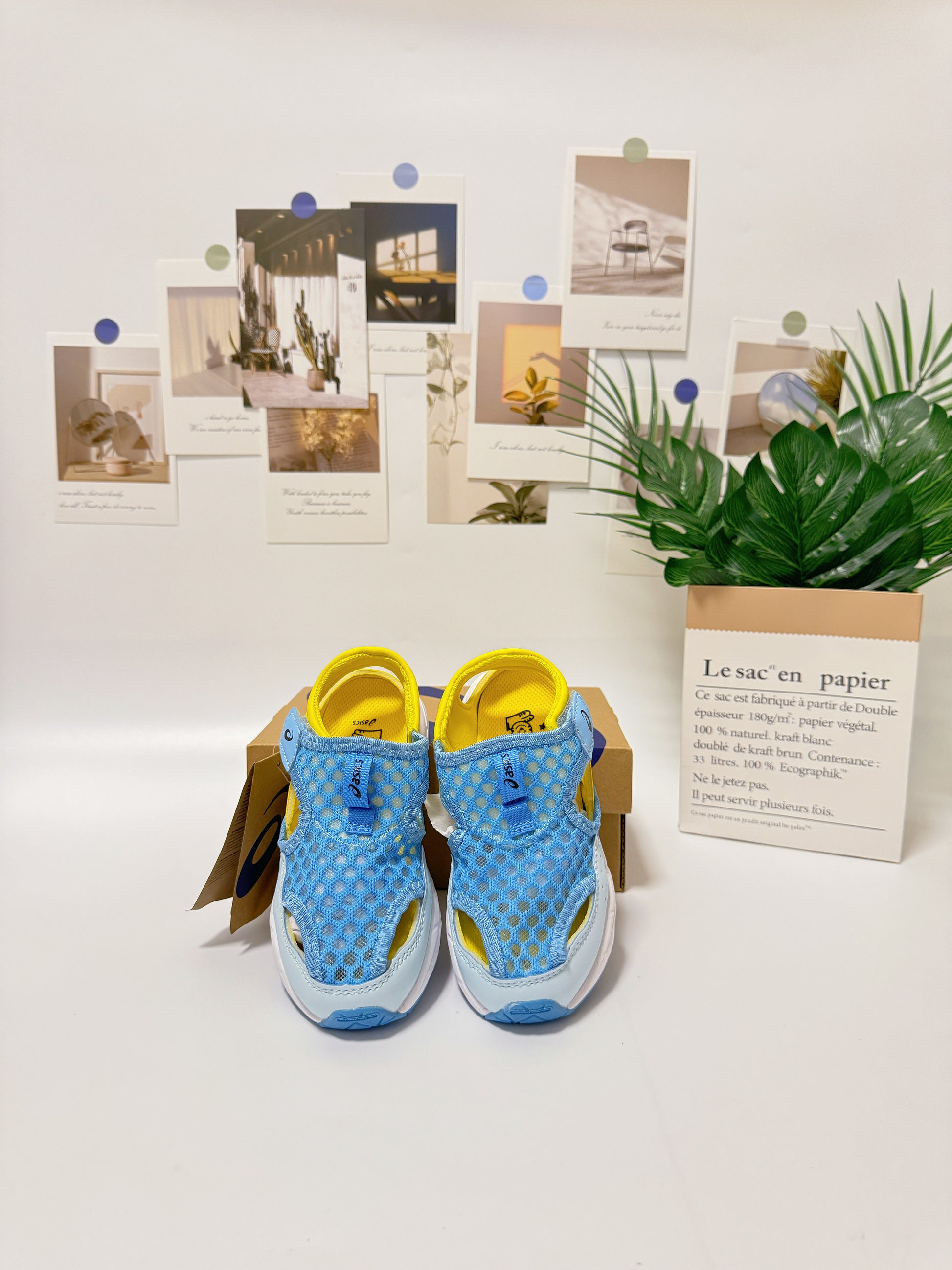 YSS new Velcro sandals "blue, yellow"