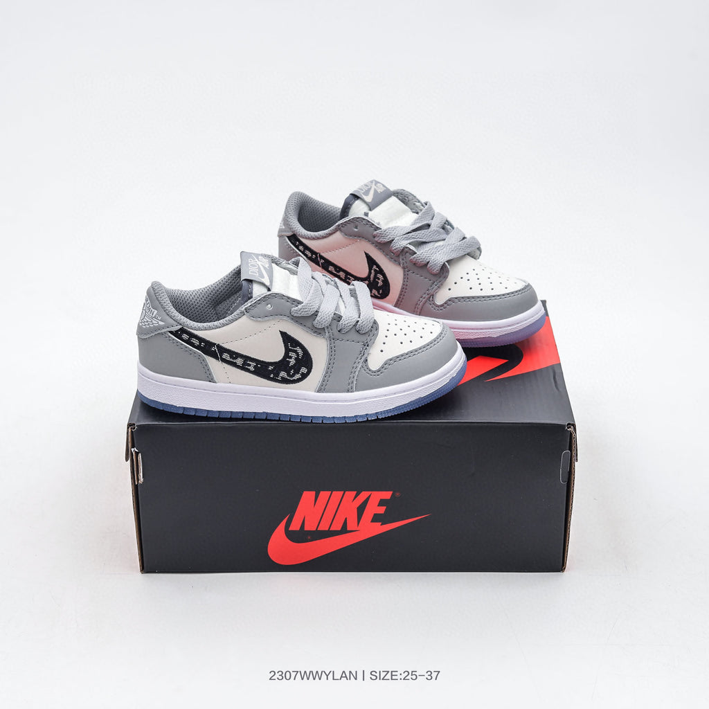 Joe 1 low-top hook series children's shoes" light gray, off white"