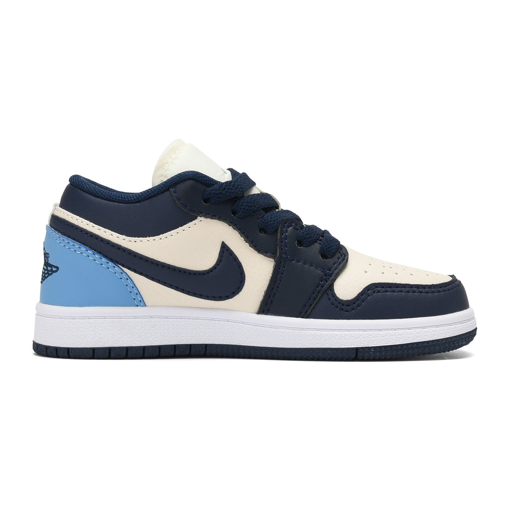 Qiaoyi low-top shoelaces" Navy, cream"