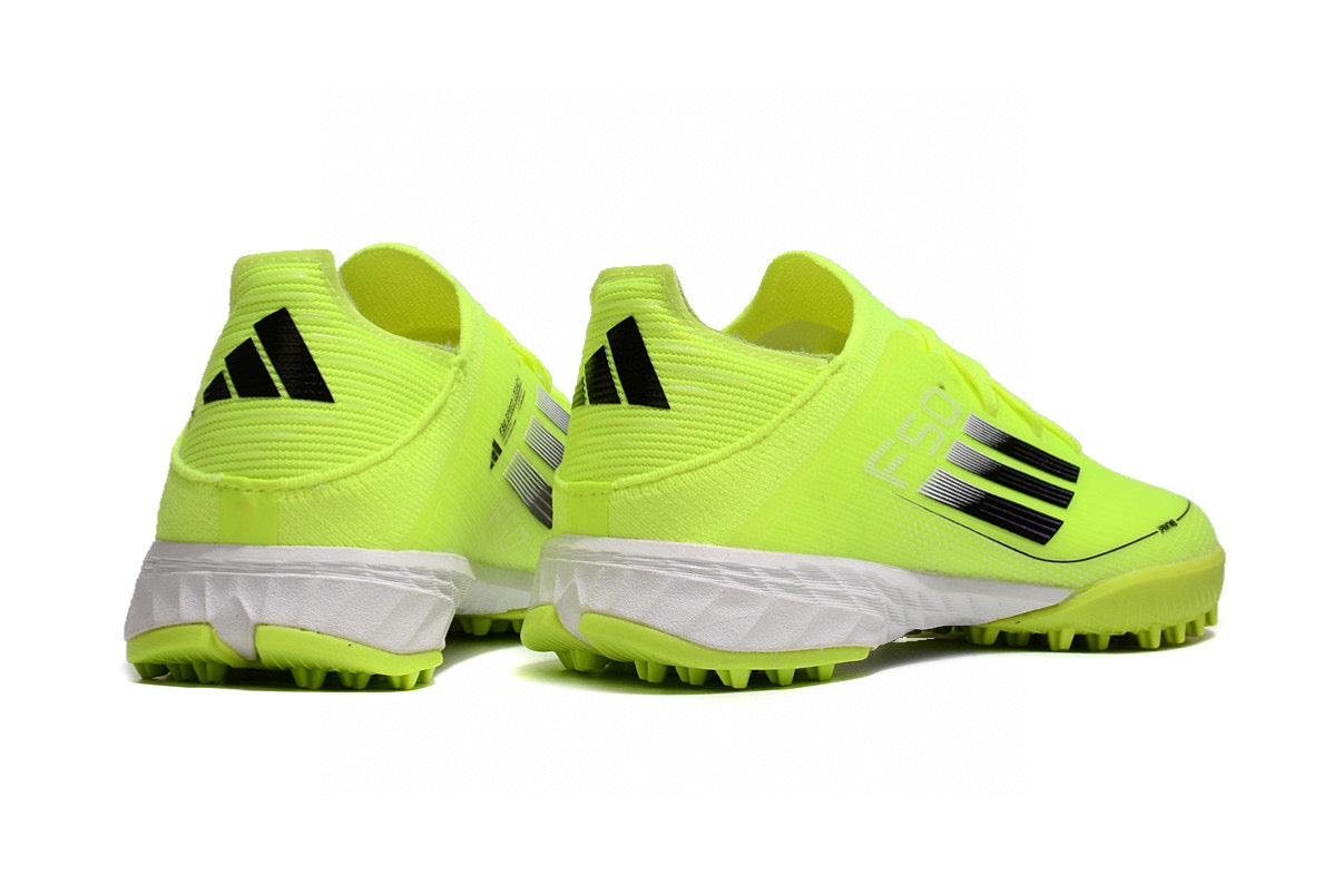 Adidas F50 knitted waterproof football shoes" light green"