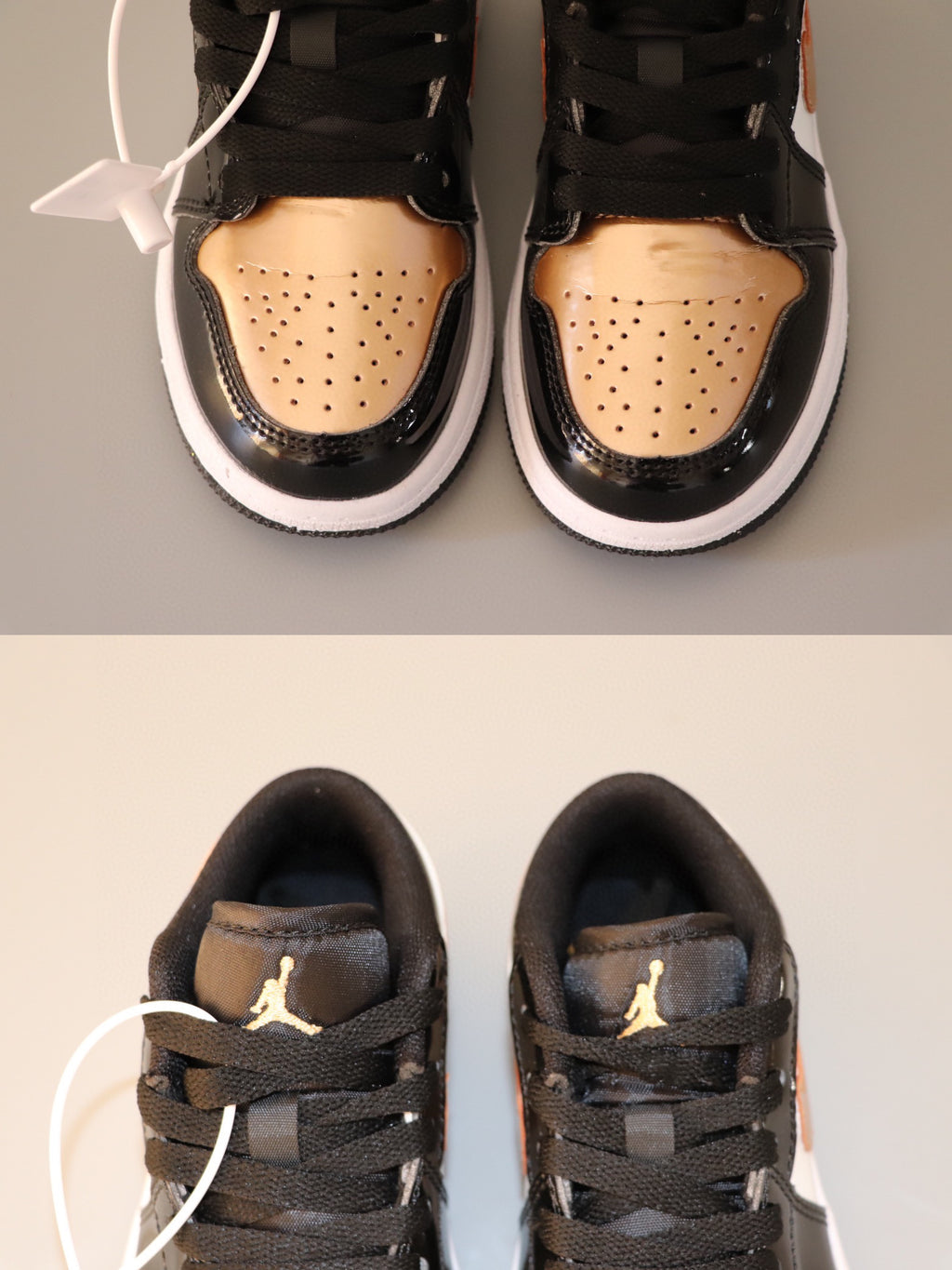 Joe 1 original low-top sneakers" dark, white, Gold"