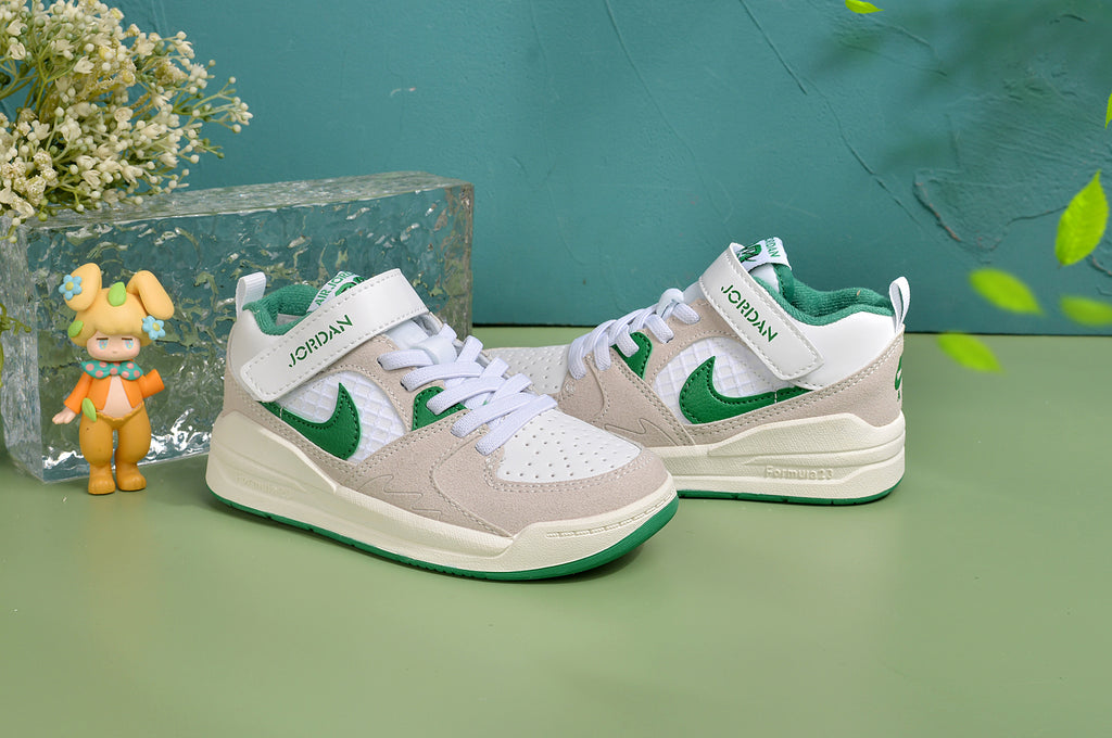 Nike Jordan 90 children's casual shoes" gray, green"