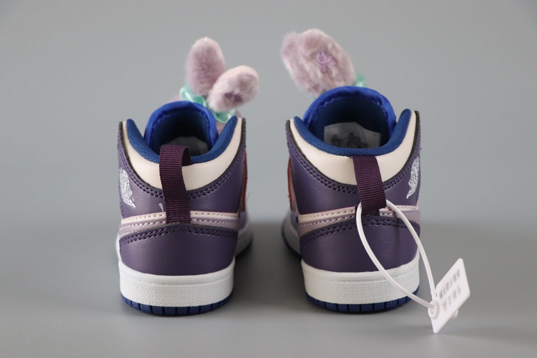 AJ-89 " light and darker purple, cream"