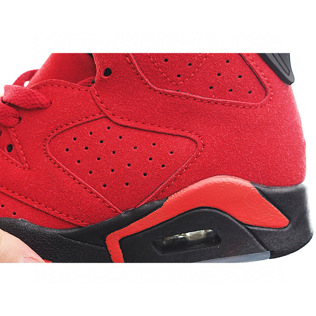 Joe 6 Air Cushion Basketball Shoes for Kids" red"