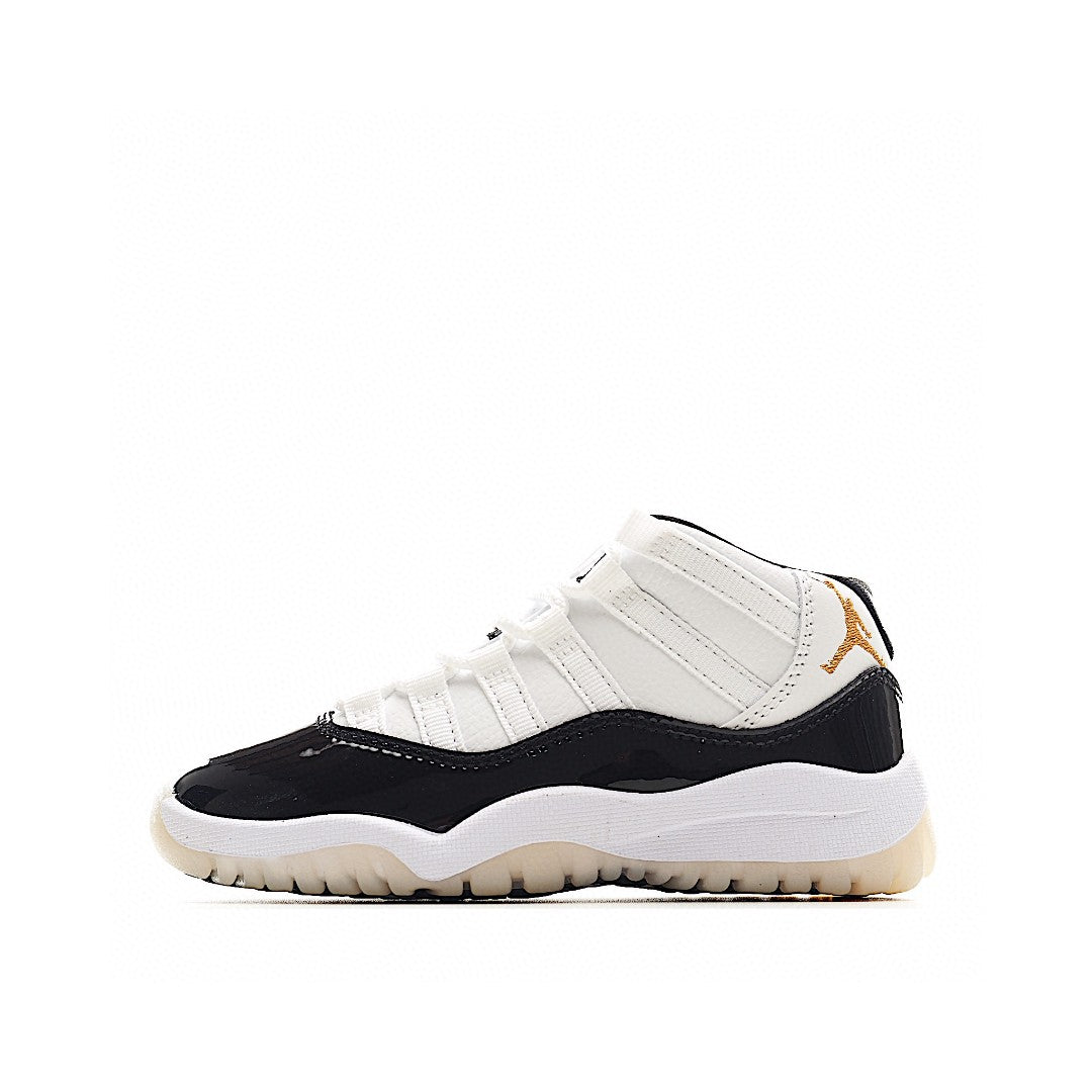 The classic AJ11 is back, mid-top" white, black"