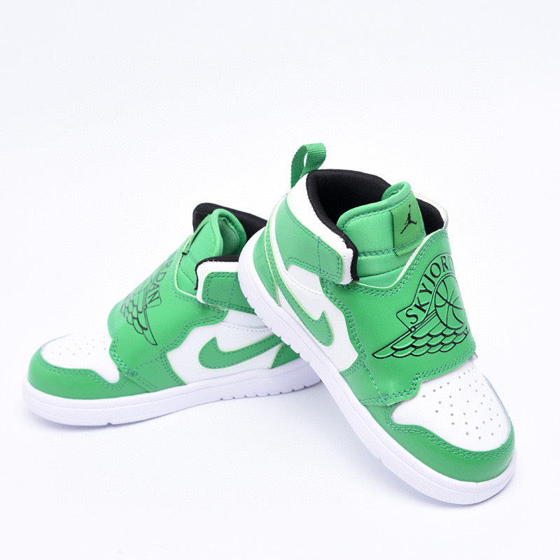 Jordan Wings Kids Shoes" white,green"