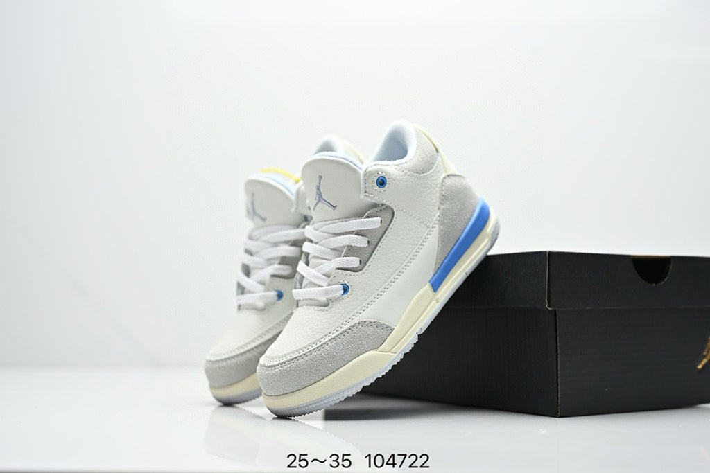 Joe 3" white, gray, blue"