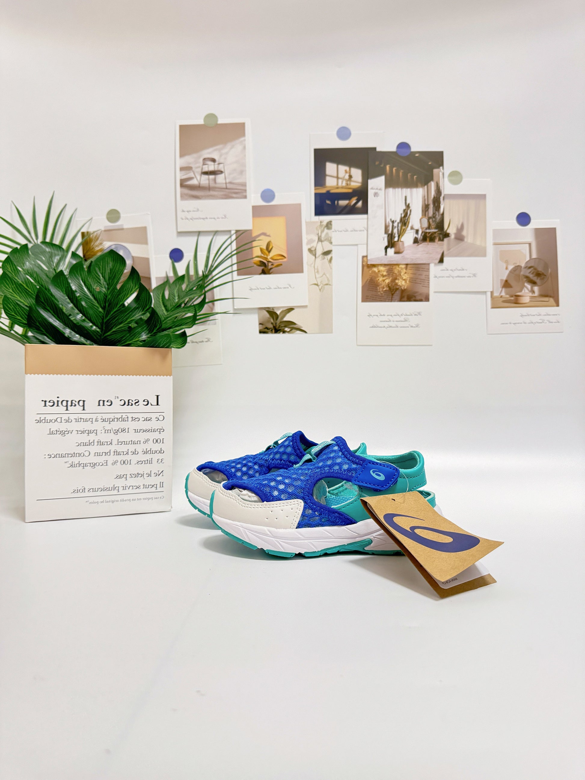 YSS new Velcro sandals "blue and turquoise"