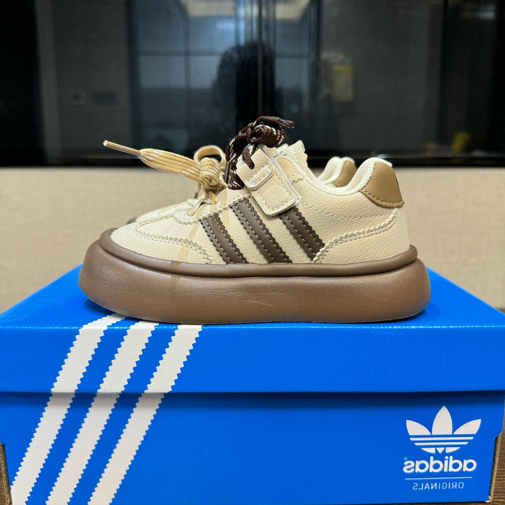 Adidas training invisible Velcro sneakers" cream, brown"