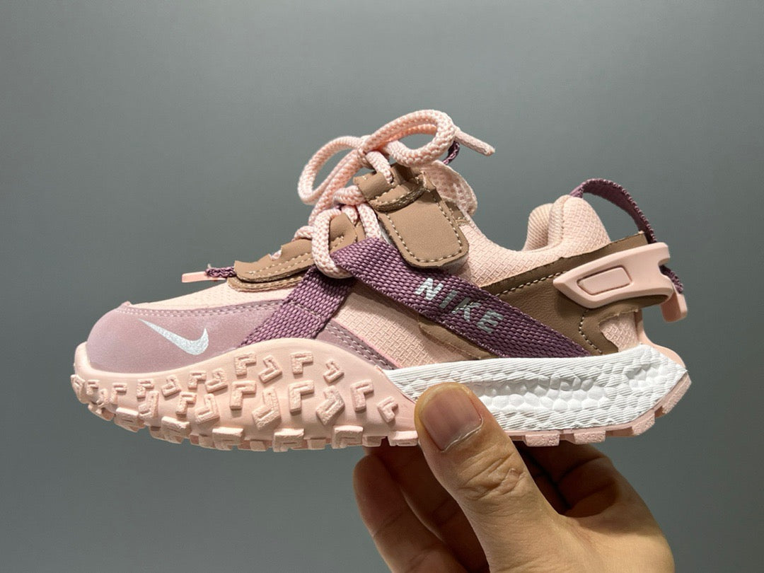 Nike's new tire-soled Velcro children's shoes " pink, purple"