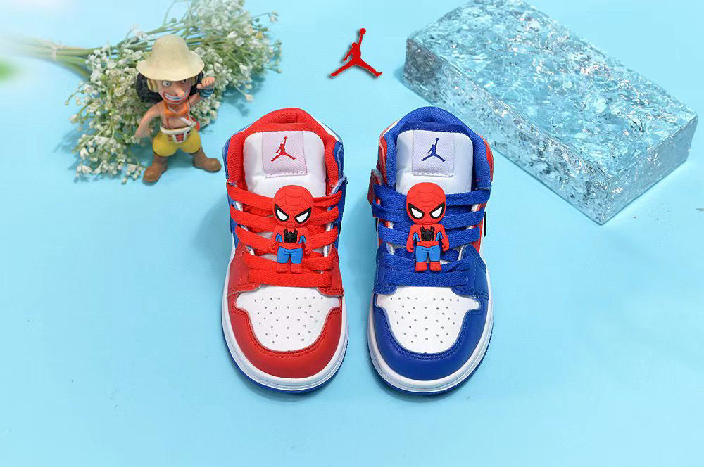 Jordan cartoon doll version children's shoes" blue, red"